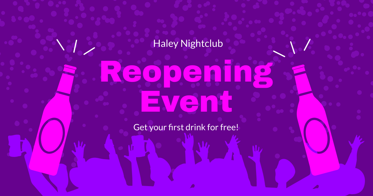 Reopening Event Ad Facebook Post Template