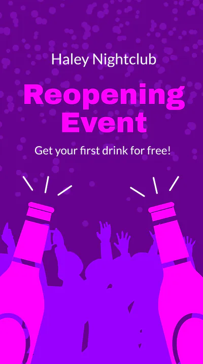 Free Reopening Event Ad Instagram Story Template to Edit Online