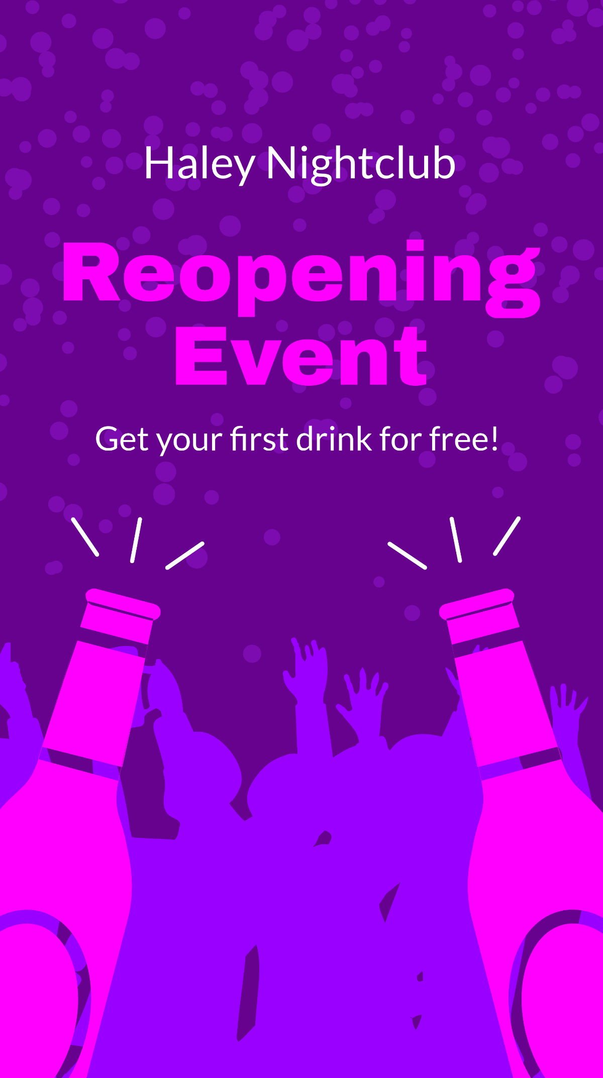 Free Reopening Event Ad Whatsapp Post Template