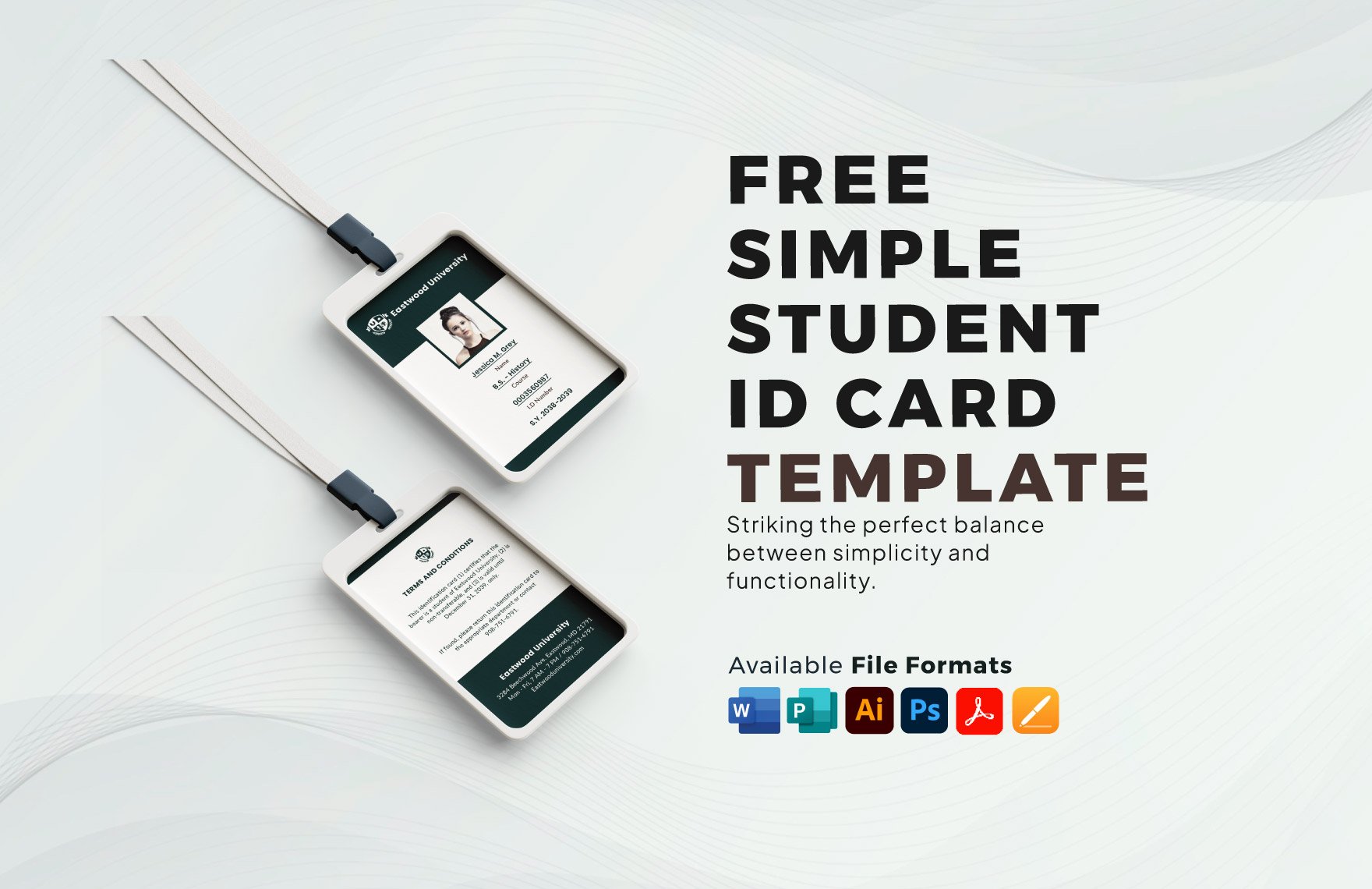 Simple Student ID Card Template