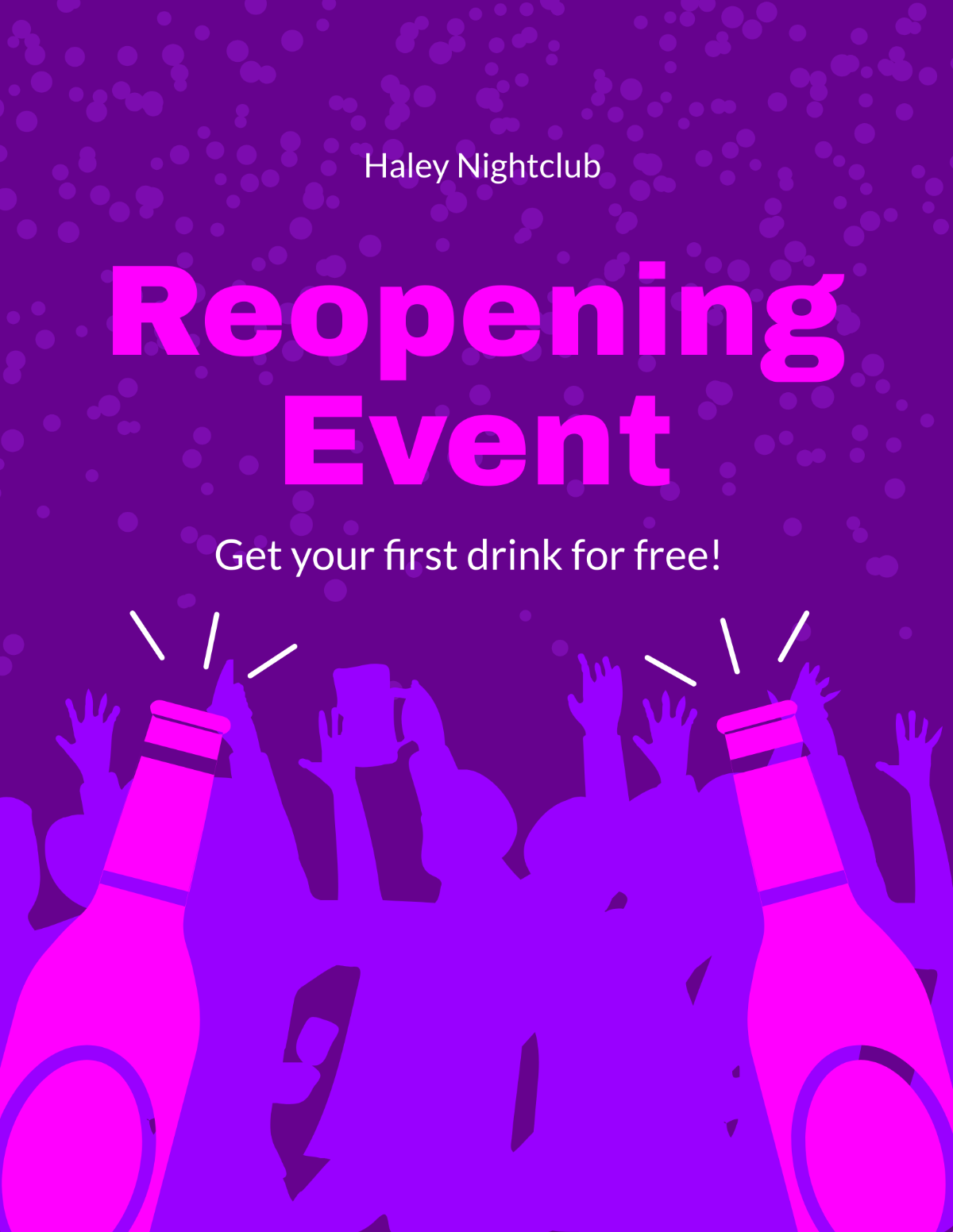 Reopening Event Ad Flyer Template - Edit Online & Download