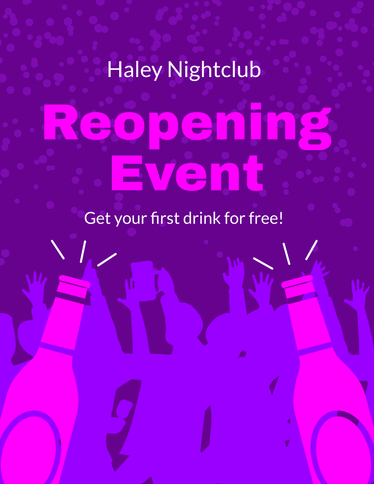Free Reopening Event Ad Flyer Template