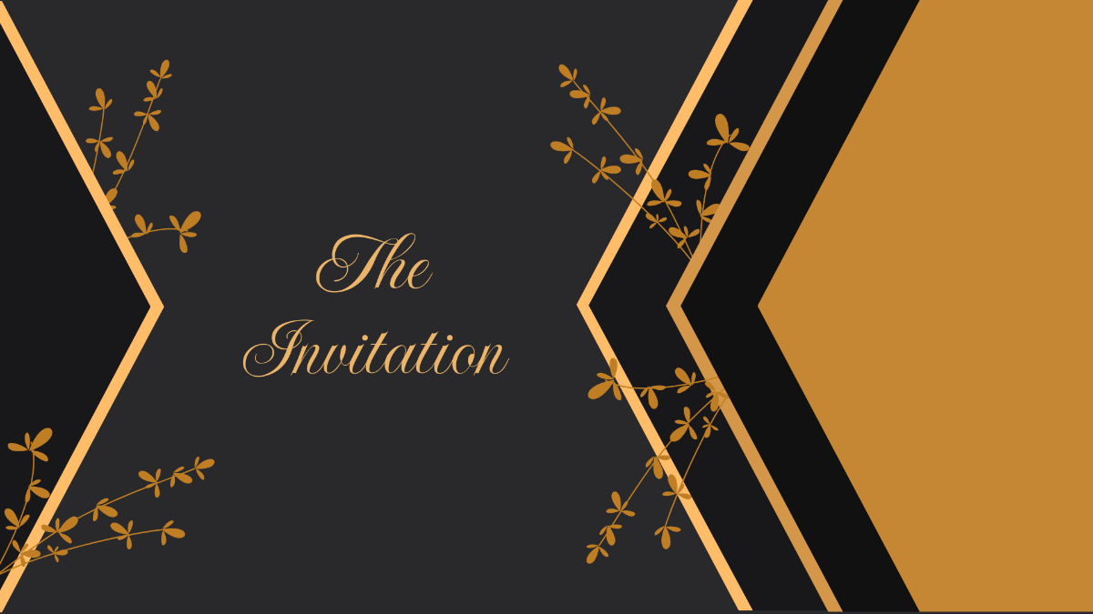 Gold Invitation Background Template