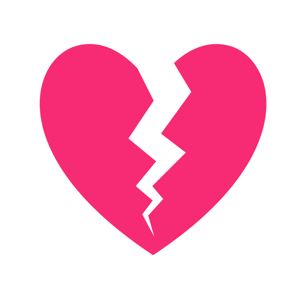 Pink Broken Heart Vector Template
