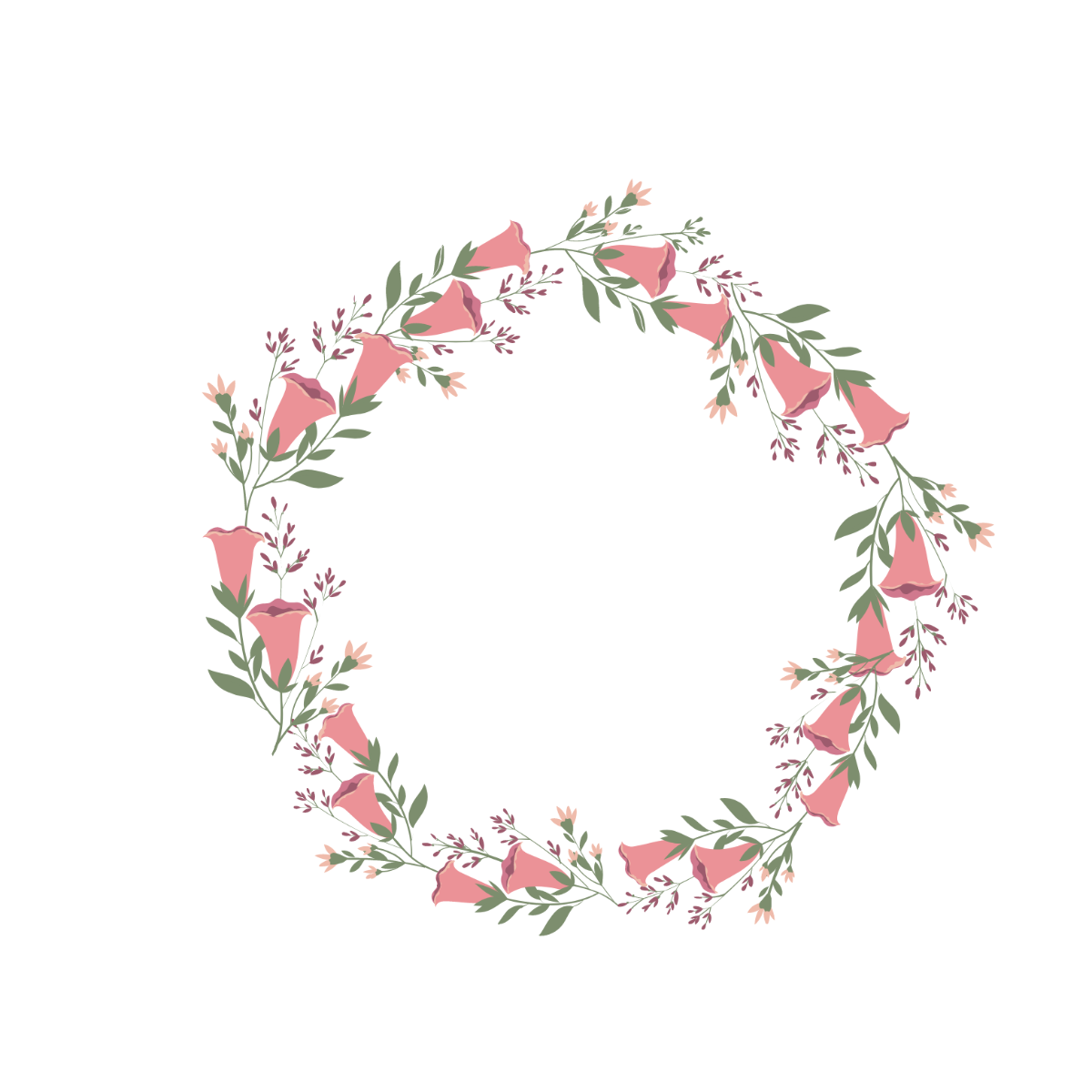 Free Floral Circle Vector Template