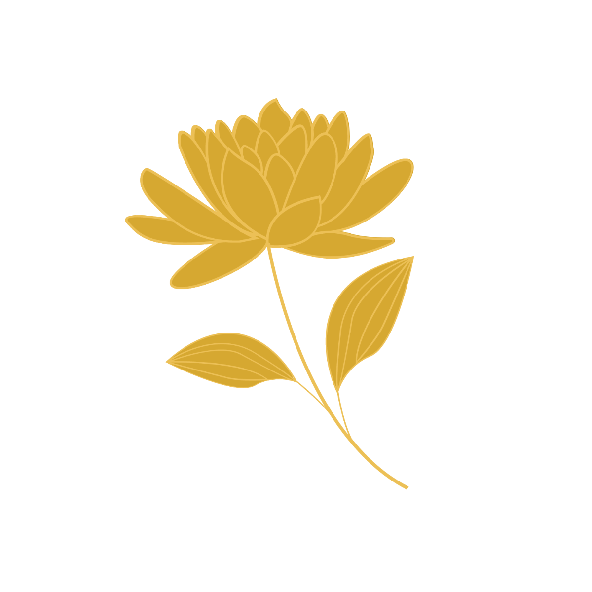 Gold Floral Vector Template