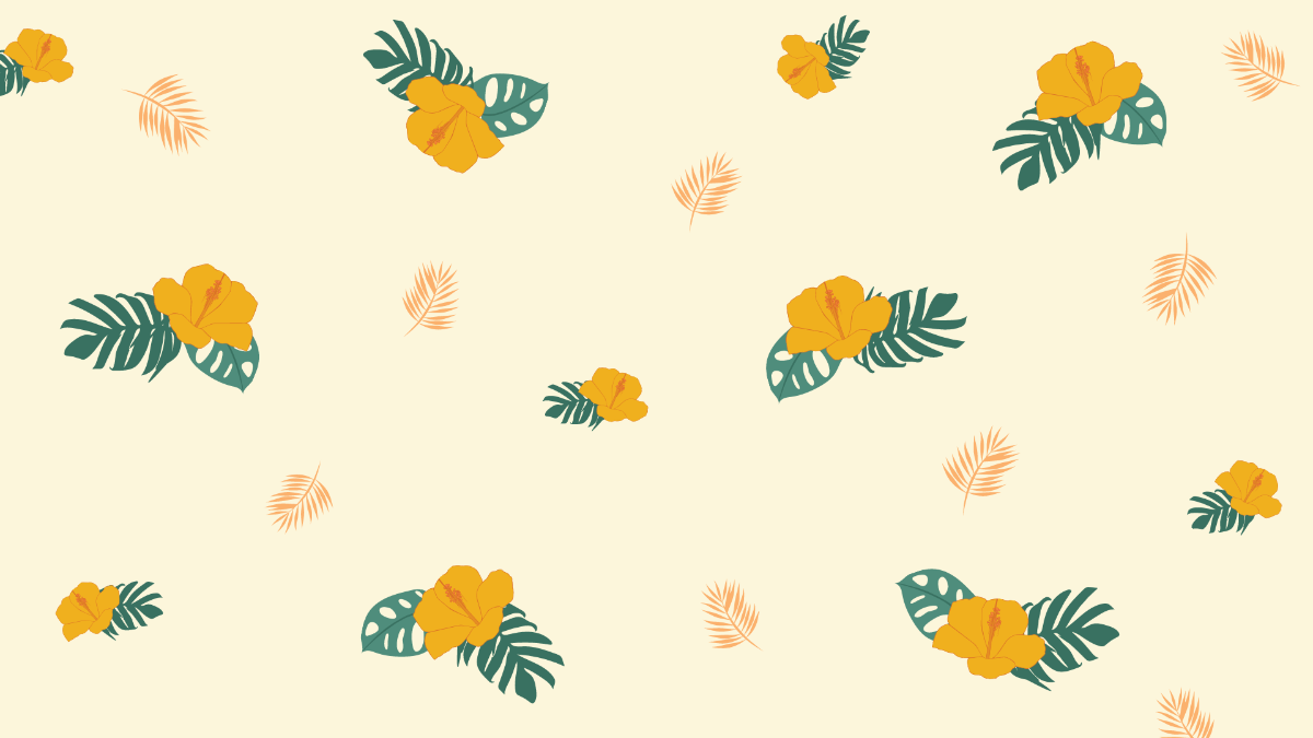 Tropical Floral Print Background Template