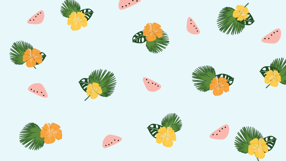 Tropical Floral Pattern Background Template