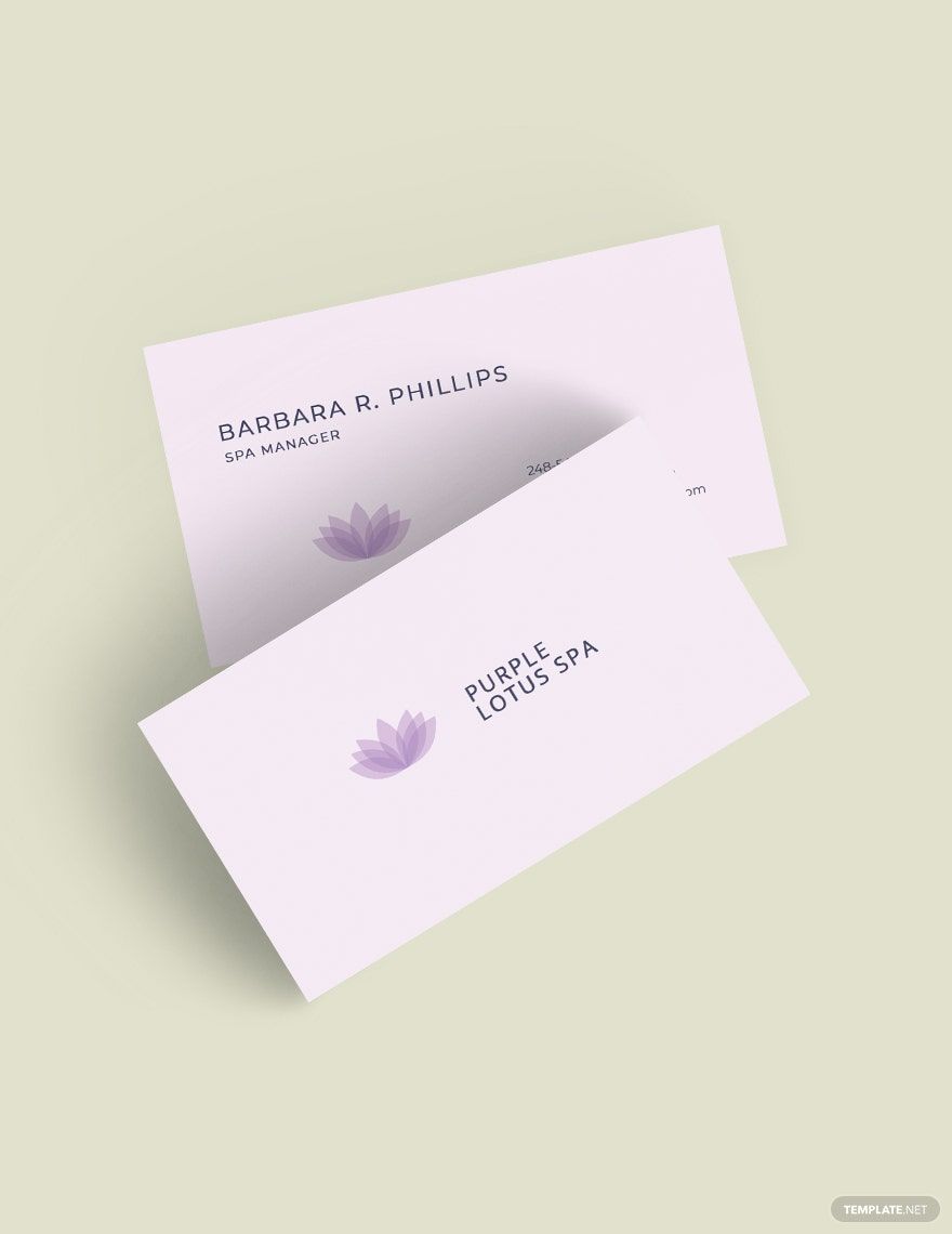 Beauty Salon Spa Business Card Template in Word, Pages, Illustrator, Publisher, PSD, Google Docs - Download | Template.net