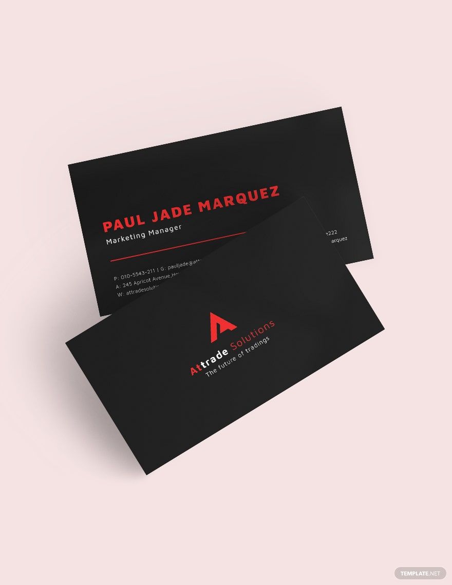 Black Red Corporate Business Card Template