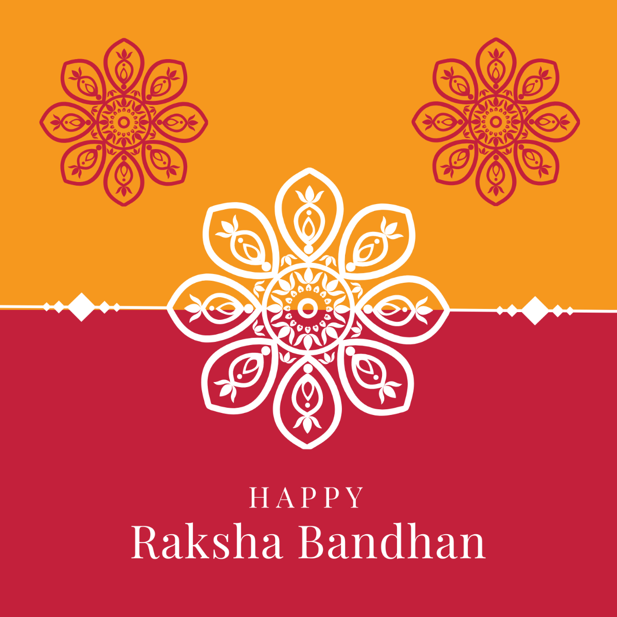 Raksha Bandhan Greetings Clipart Template