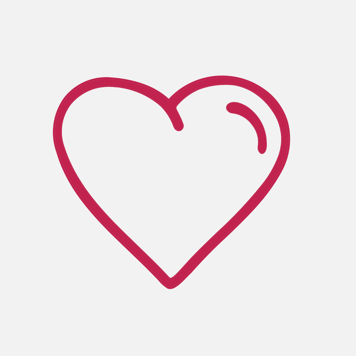 Heart Shape Outline Clipart Template