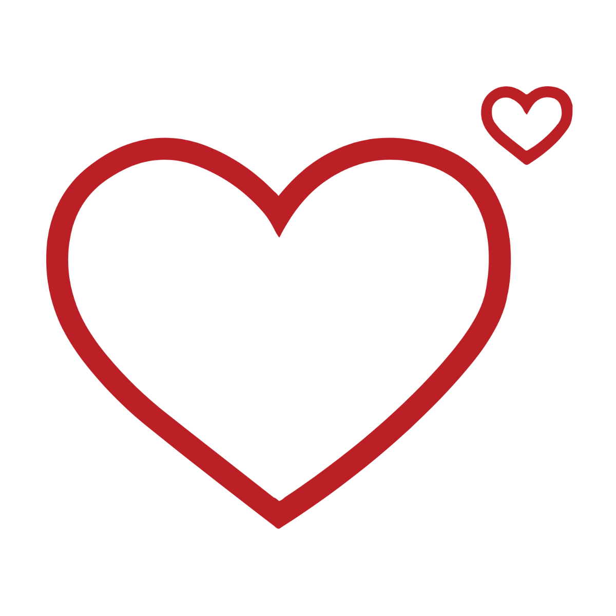 Small Heart Outline Clipart