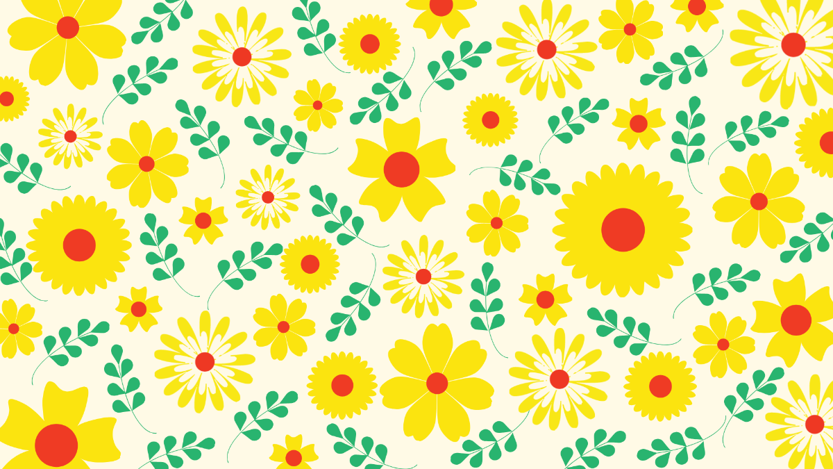 Summer Floral Background Template