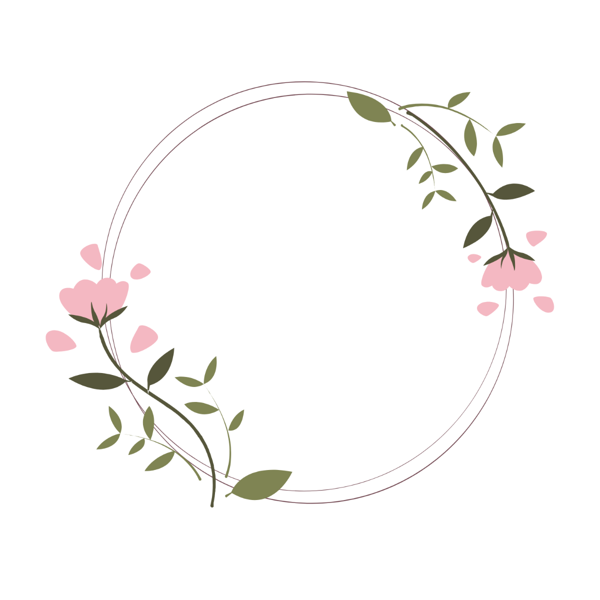 Free Floral Round Vector Template