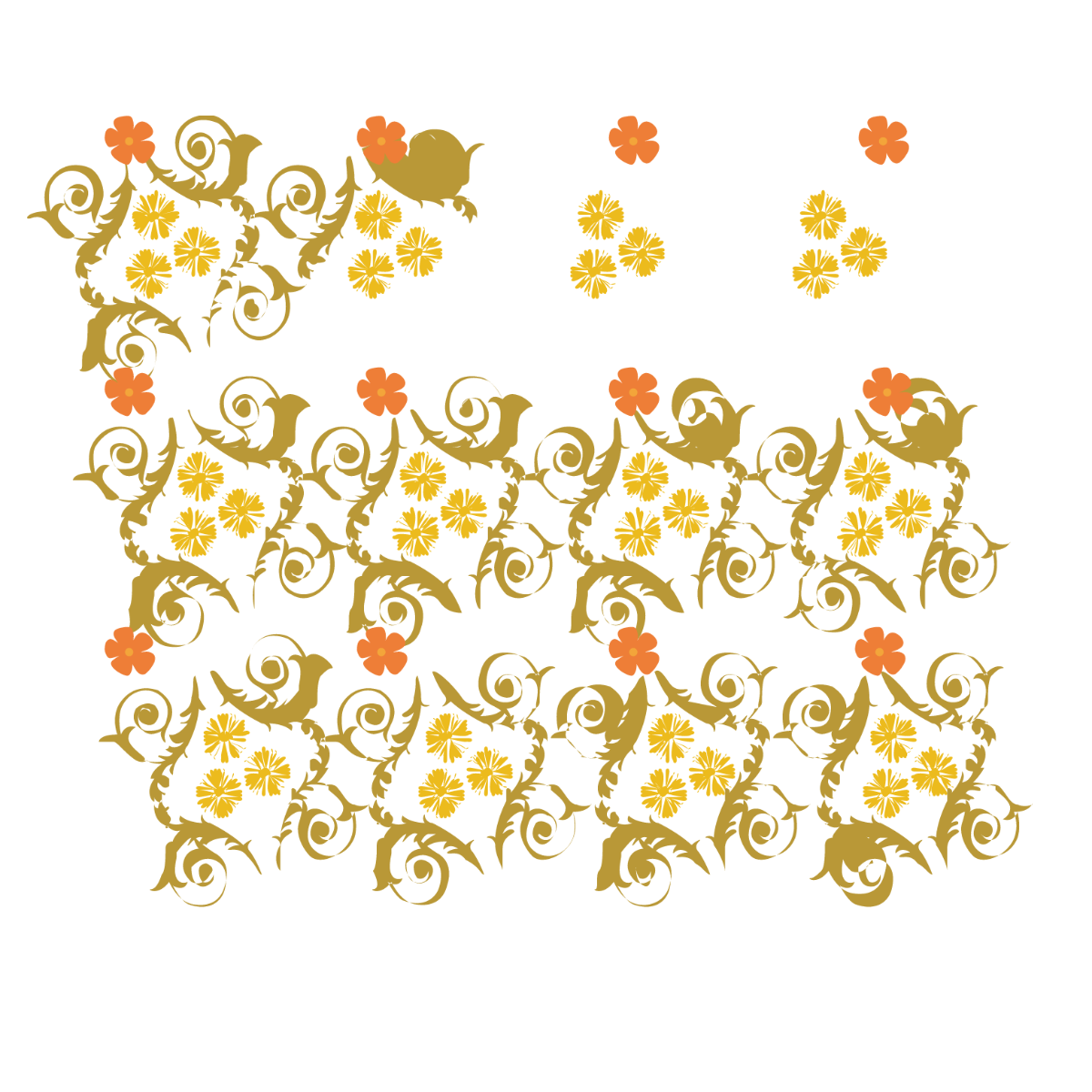 Floral Ornament Pattern Vector