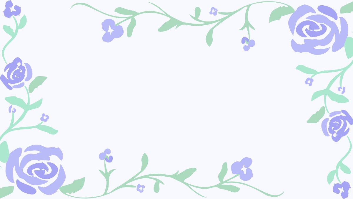 Watercolor Floral Background Template