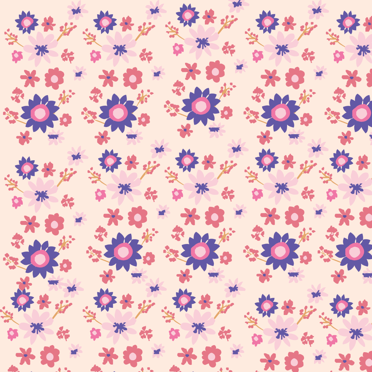 Abstract Floral Background Vector Template
