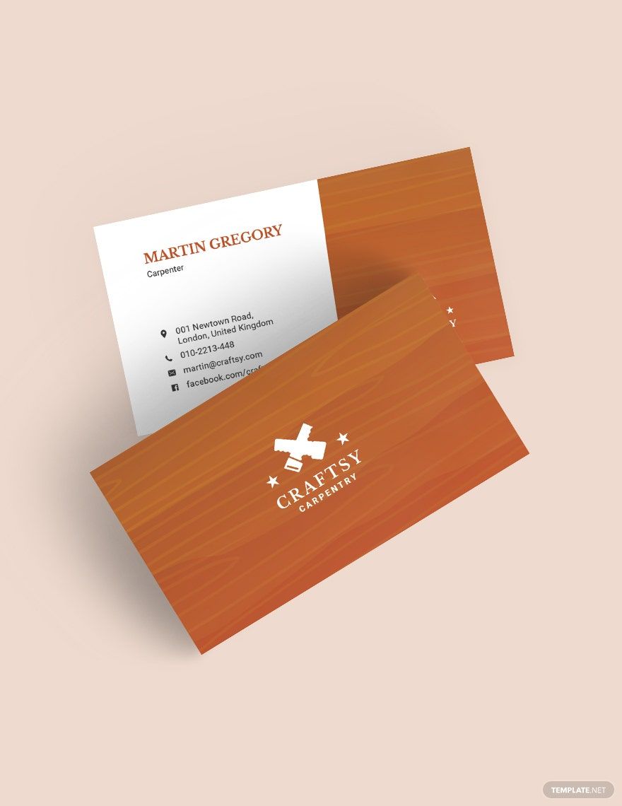 Clean Wooden Business Card Template