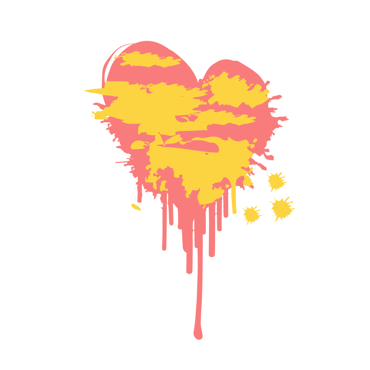Painted Heart Vector Template