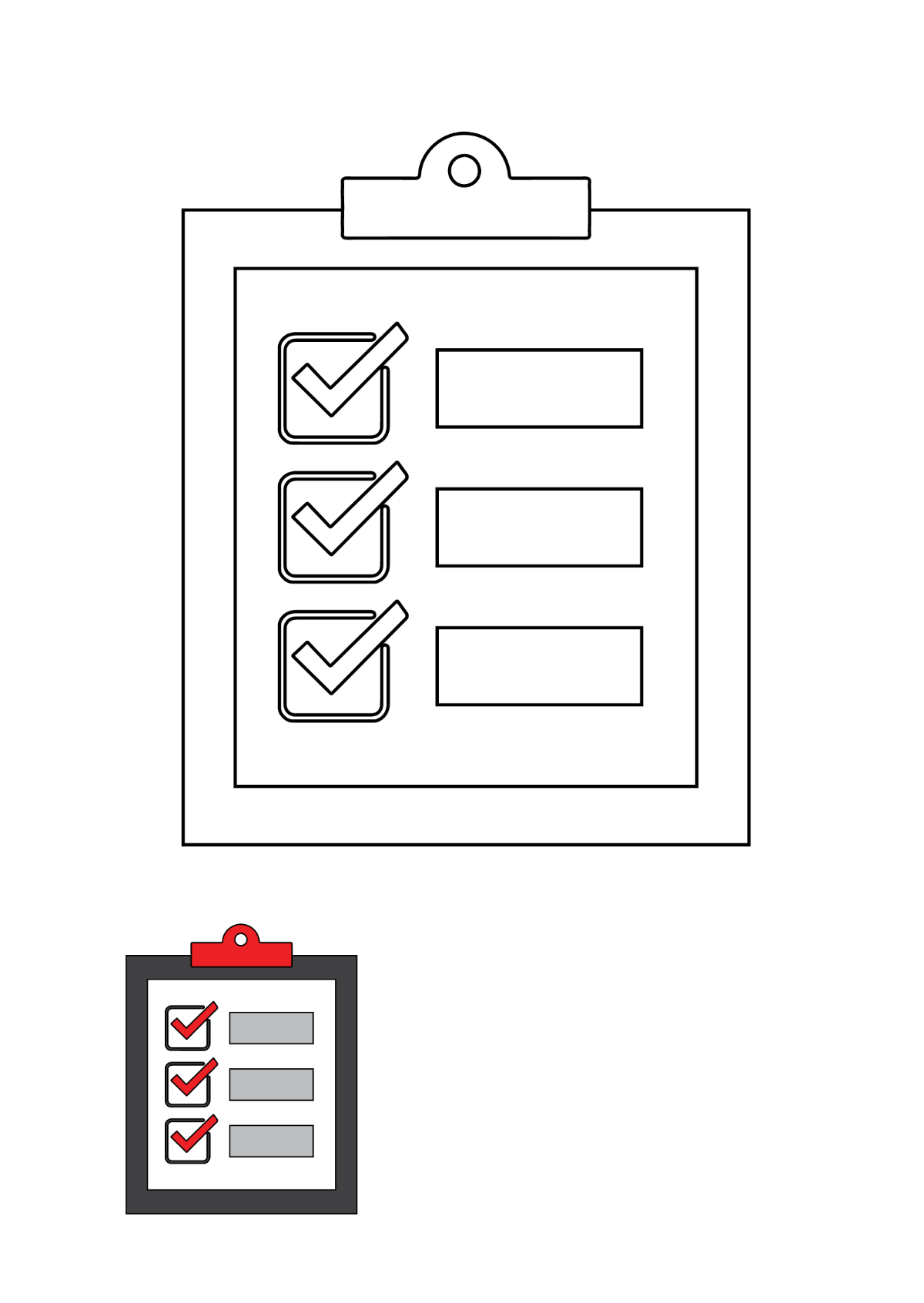 Complete Check Mark coloring page Template