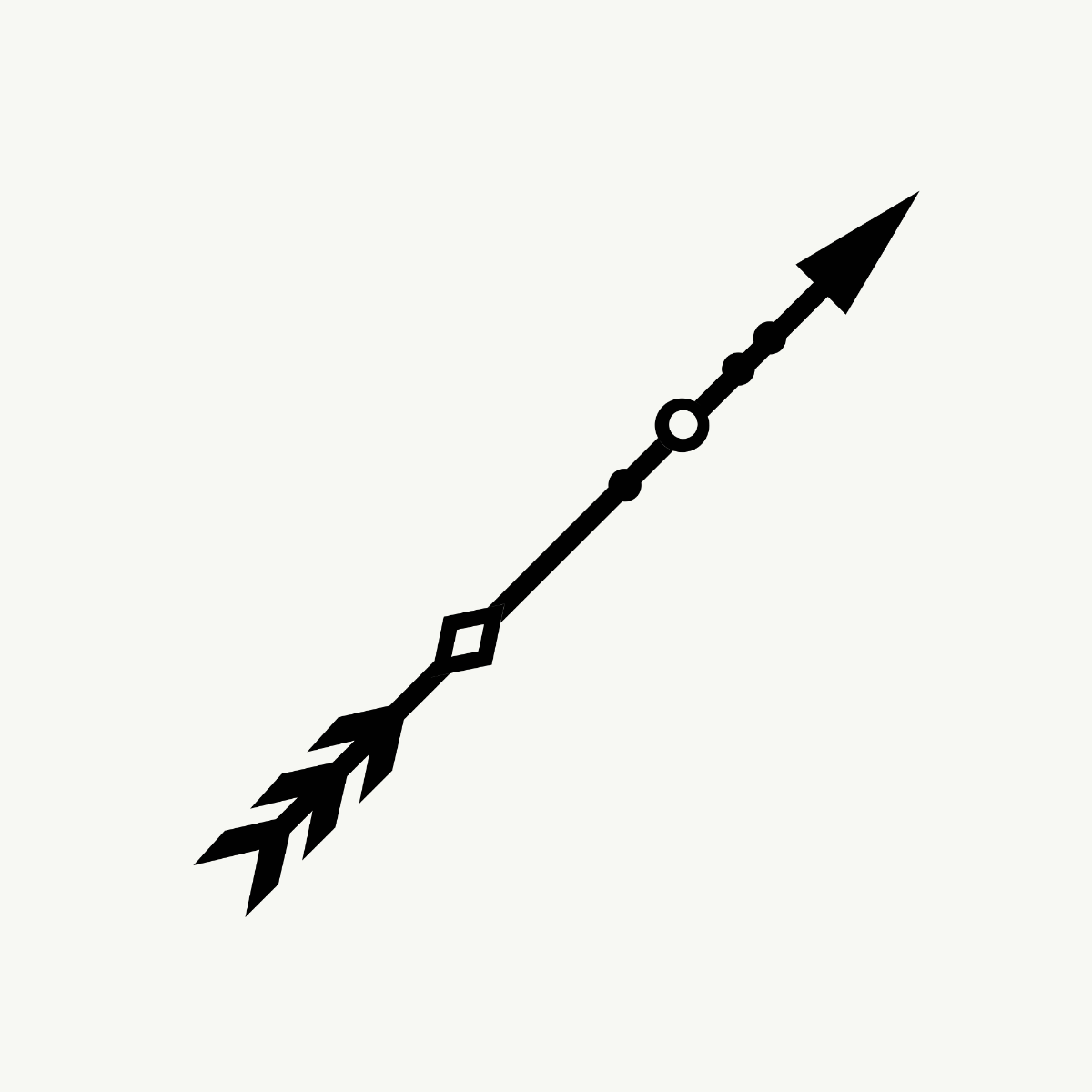 Black and White Tribal Arrow Vector