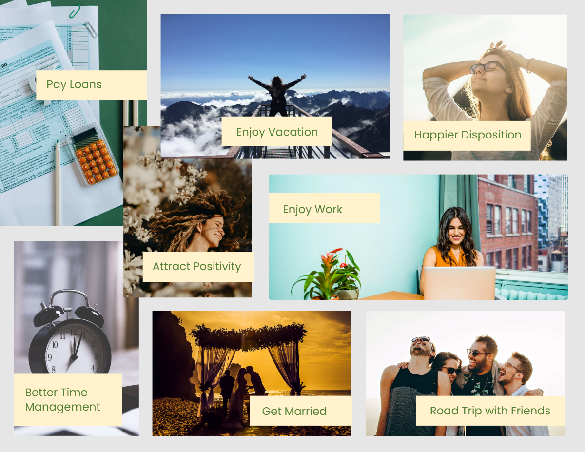 Simple Free Online Vision Board - Venngage