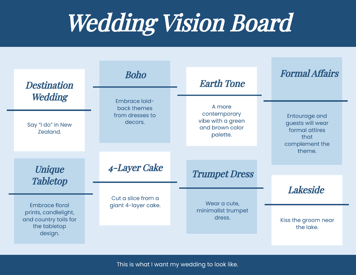 Wedding Vision Board Template
