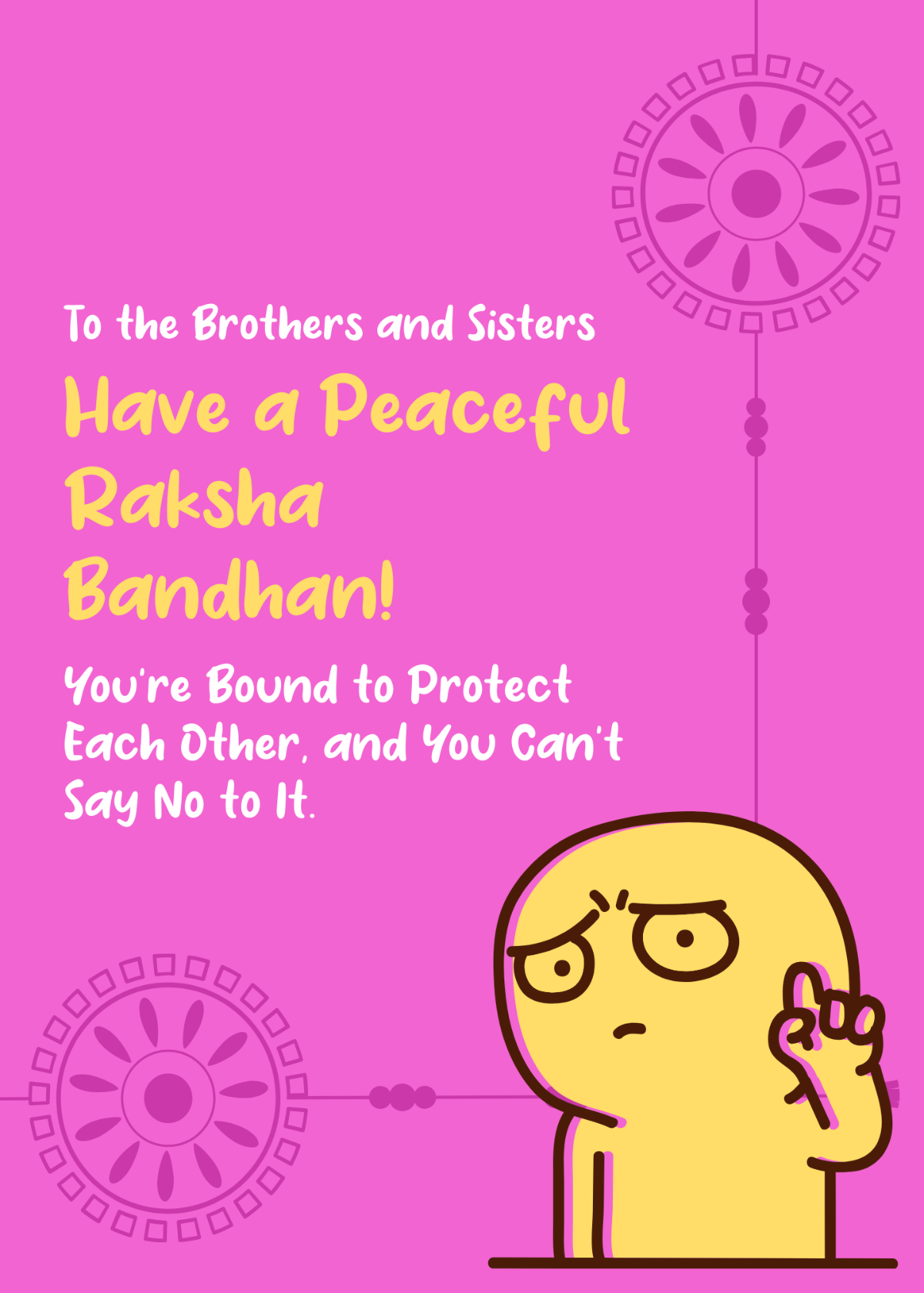 Funny Raksha Bandhan Card Template