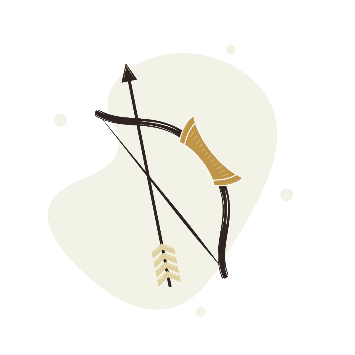 Old Bow And Arrow Vector Template