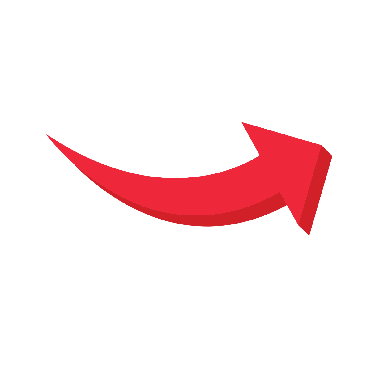 Curved Red Arrow Vector