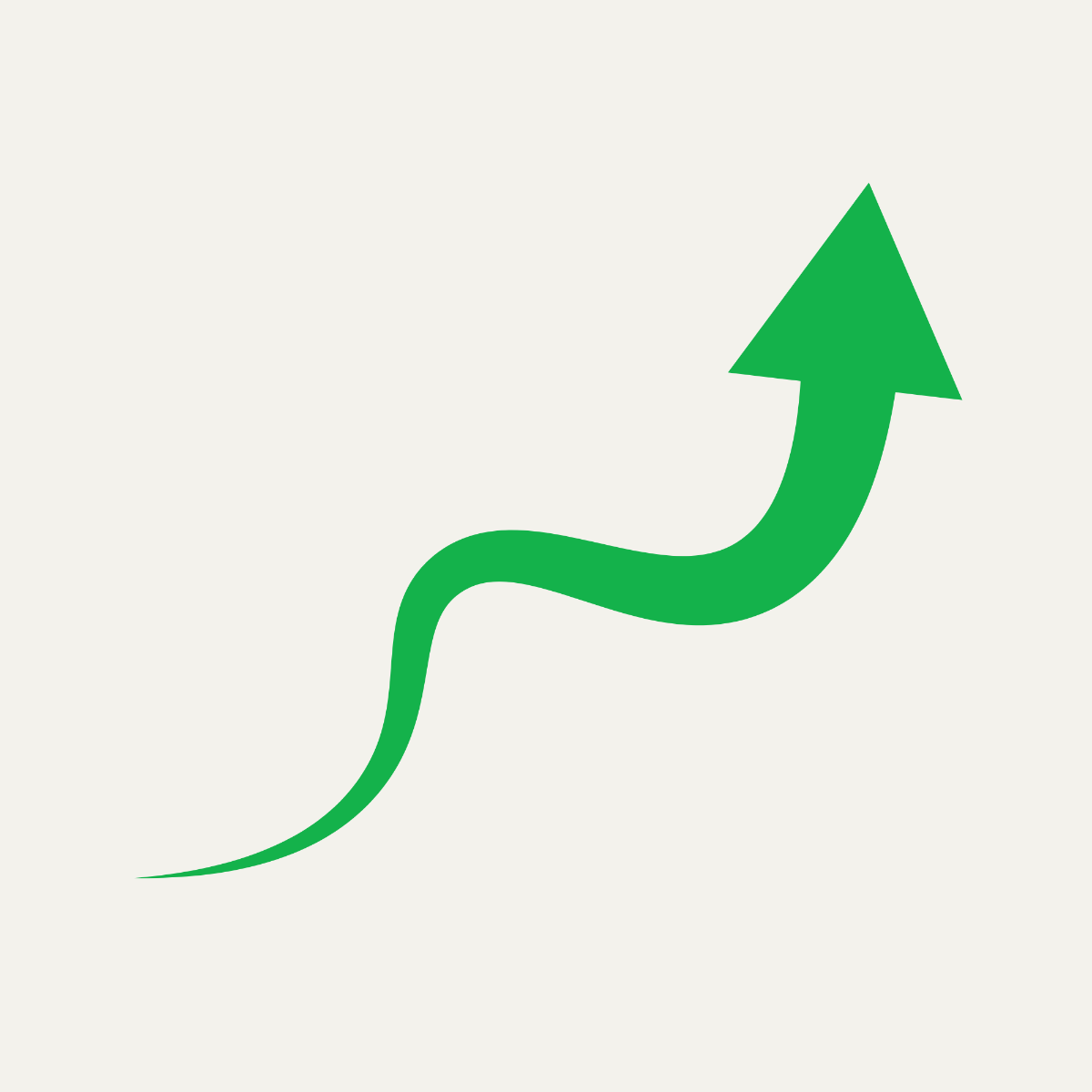Green Curved Arrow Vector Template