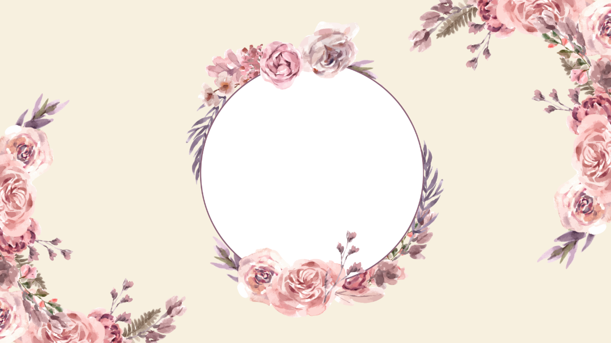 Watercolor Floral Wreath Background Template