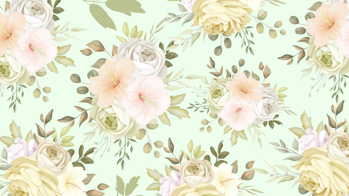 Fall Floral Watercolor Background Template