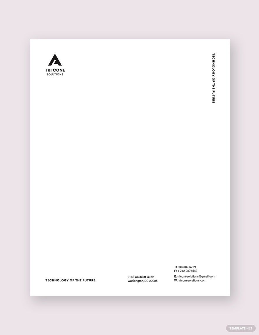 Clean Small Business Letterhead Template