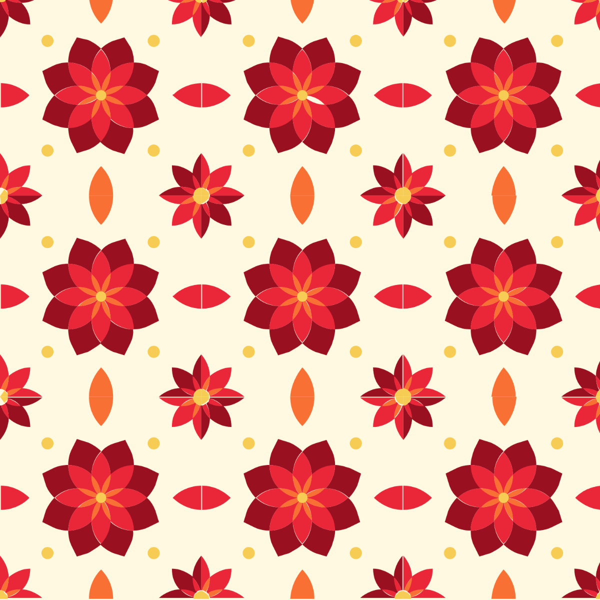 Floral Decorative Pattern Vector Template
