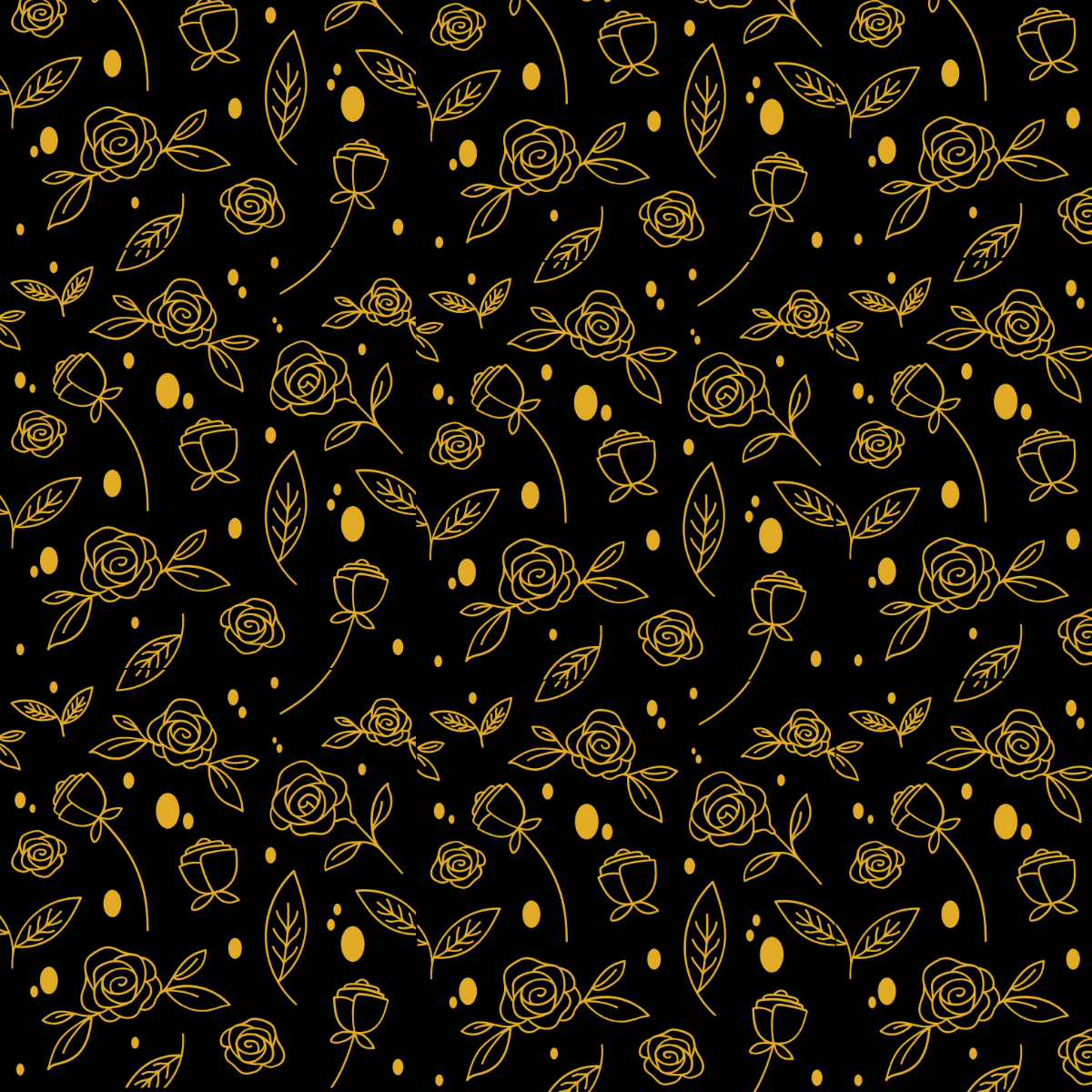Gold Floral Pattern Vector Template