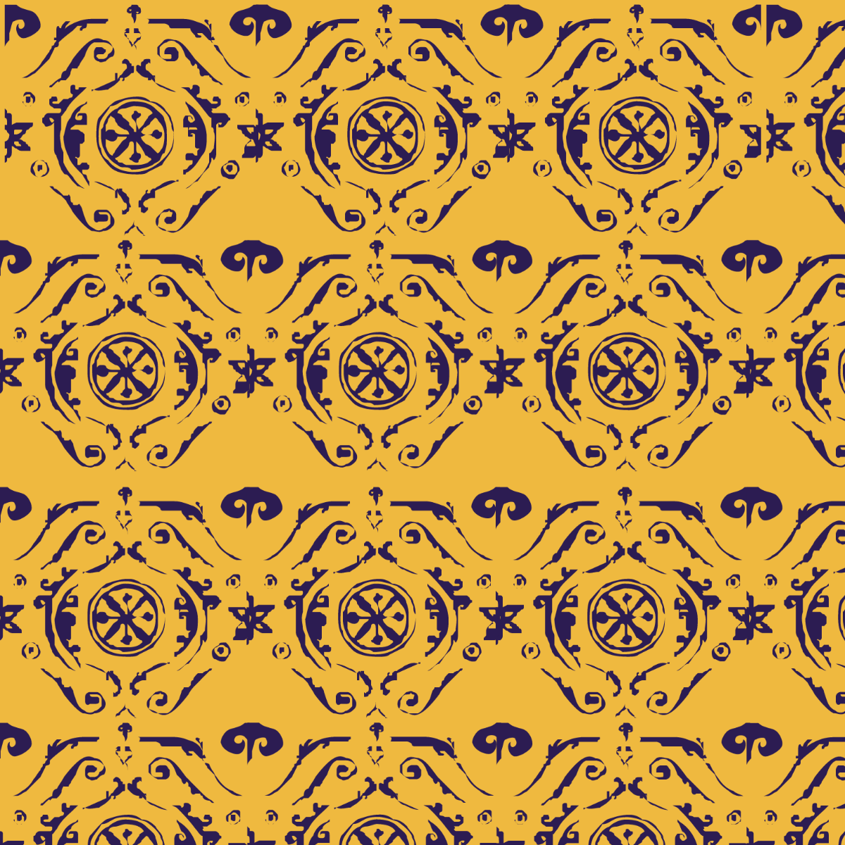 Victorian Floral Pattern Vector Template