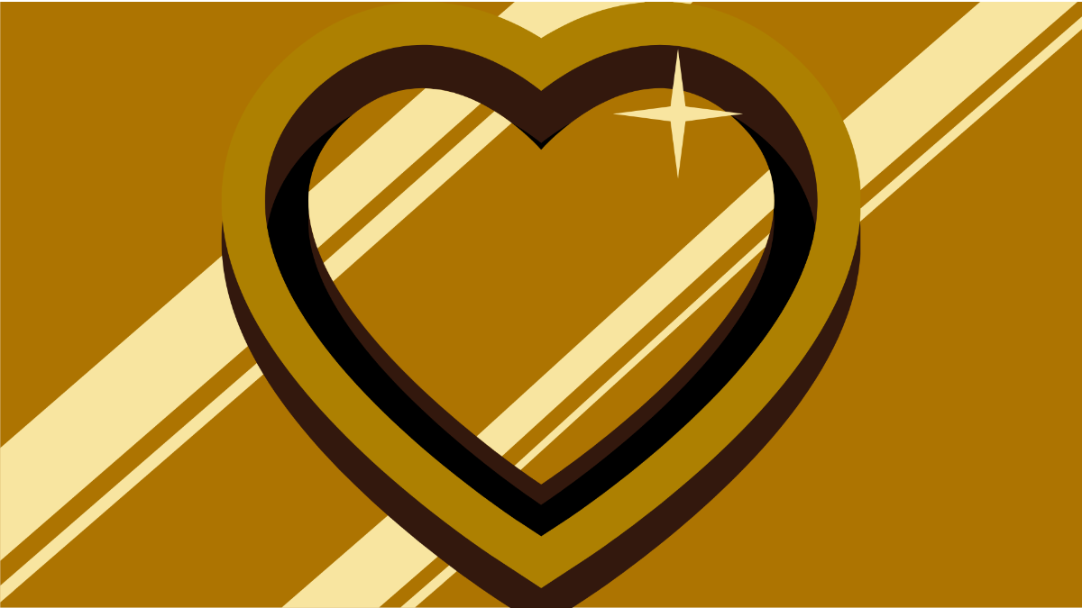 Free Gold Heart Background Template