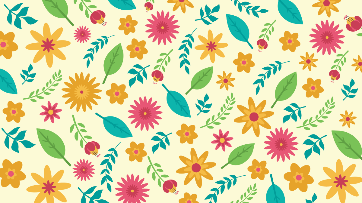 Summer Floral Pattern Background Template