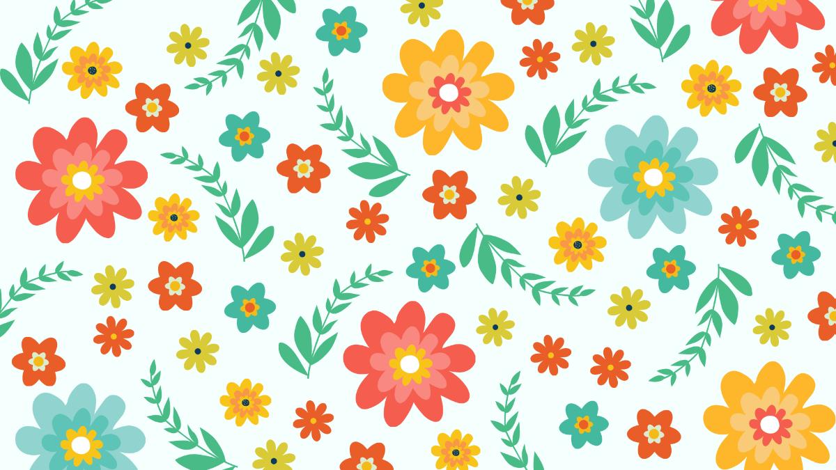 Summer Floral Seamless Background Template