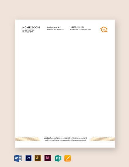 Builders Letterhead Template | Professional Business Template