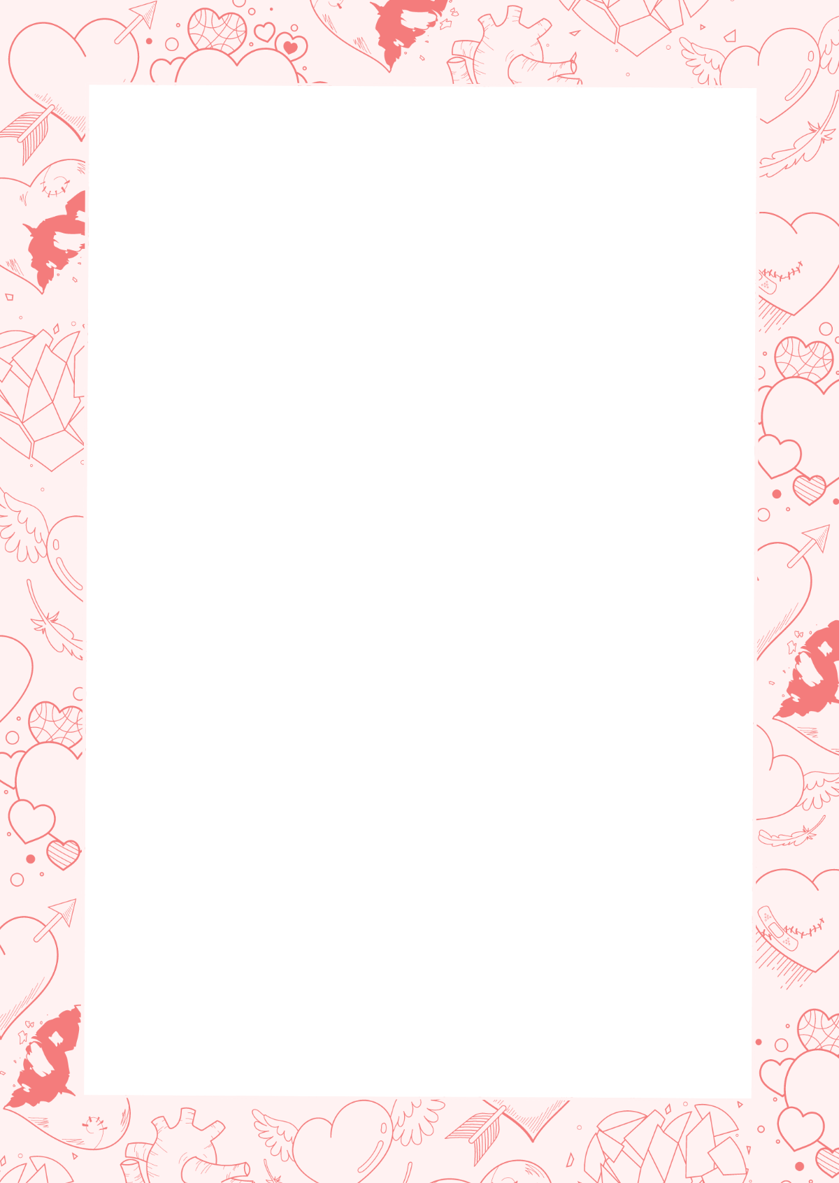 Heart Page Border Template