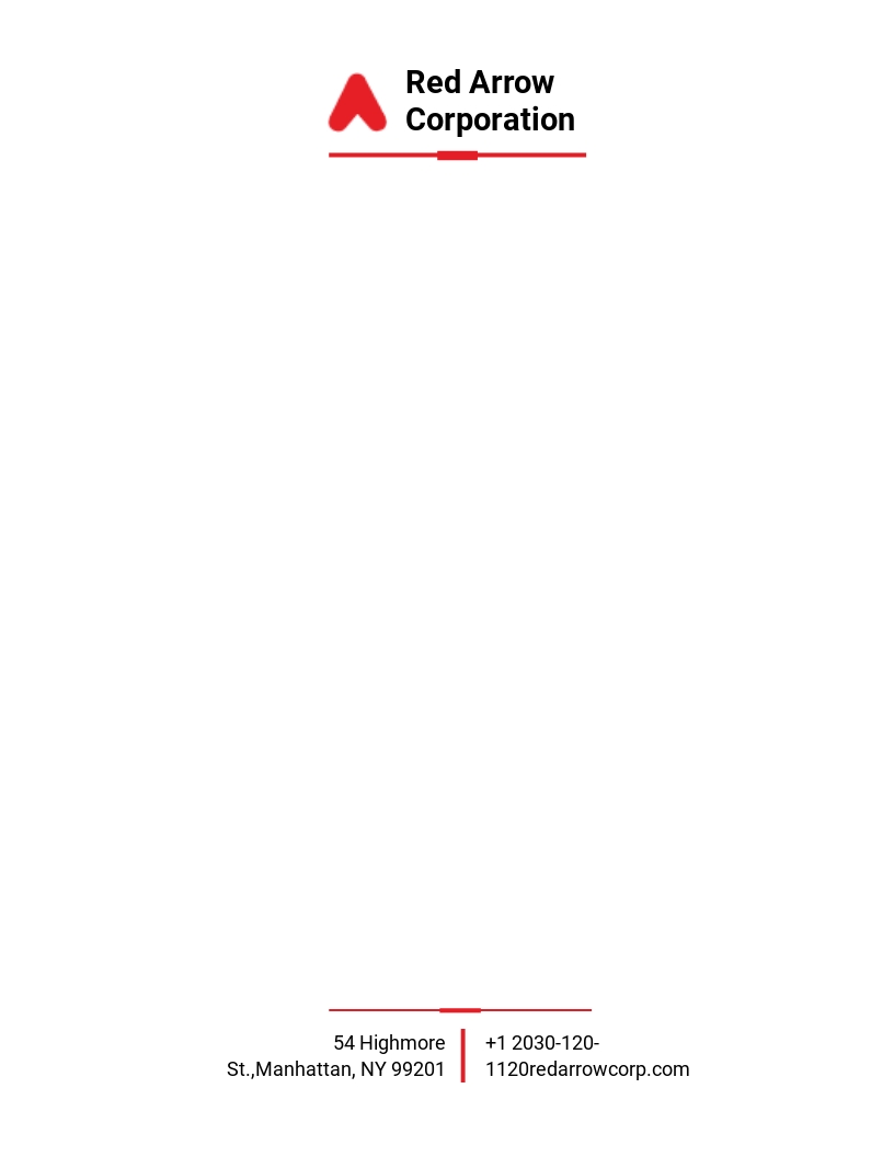 Corporation Letterhead Template - Illustrator, InDesign, Word, Apple Pages, PSD, Publisher