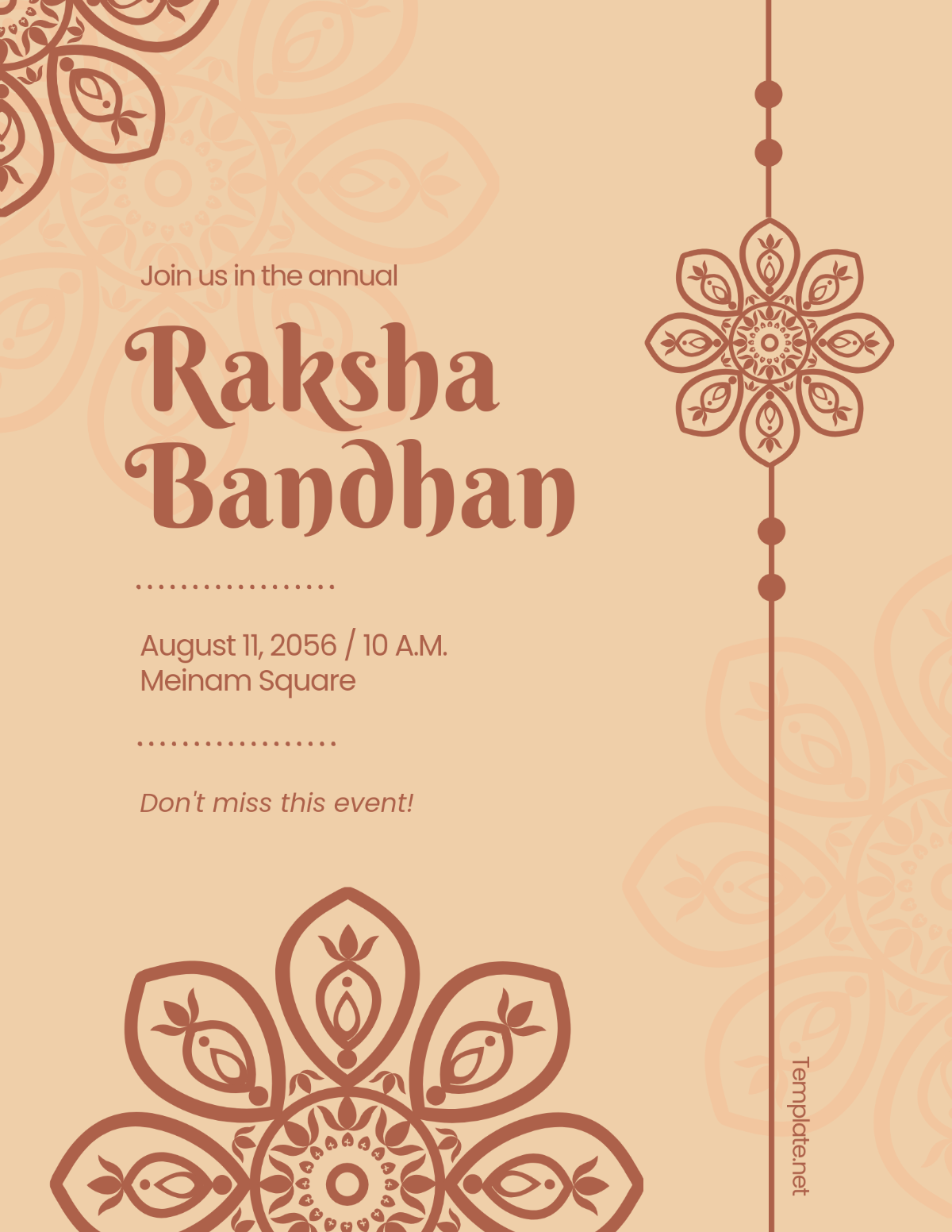 Free Raksha Bandhan Celebration Flyer Template