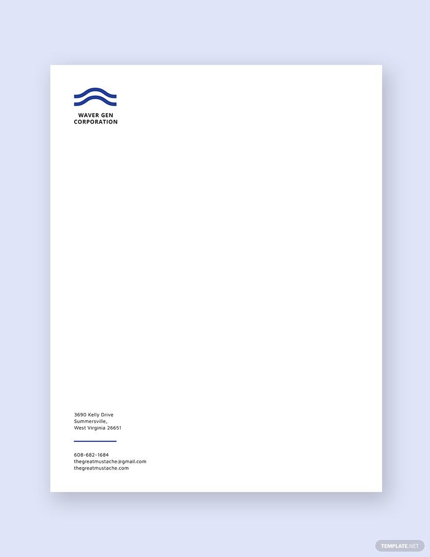 Free Elegant Small Business Letterhead Template - Google Docs, Word ...