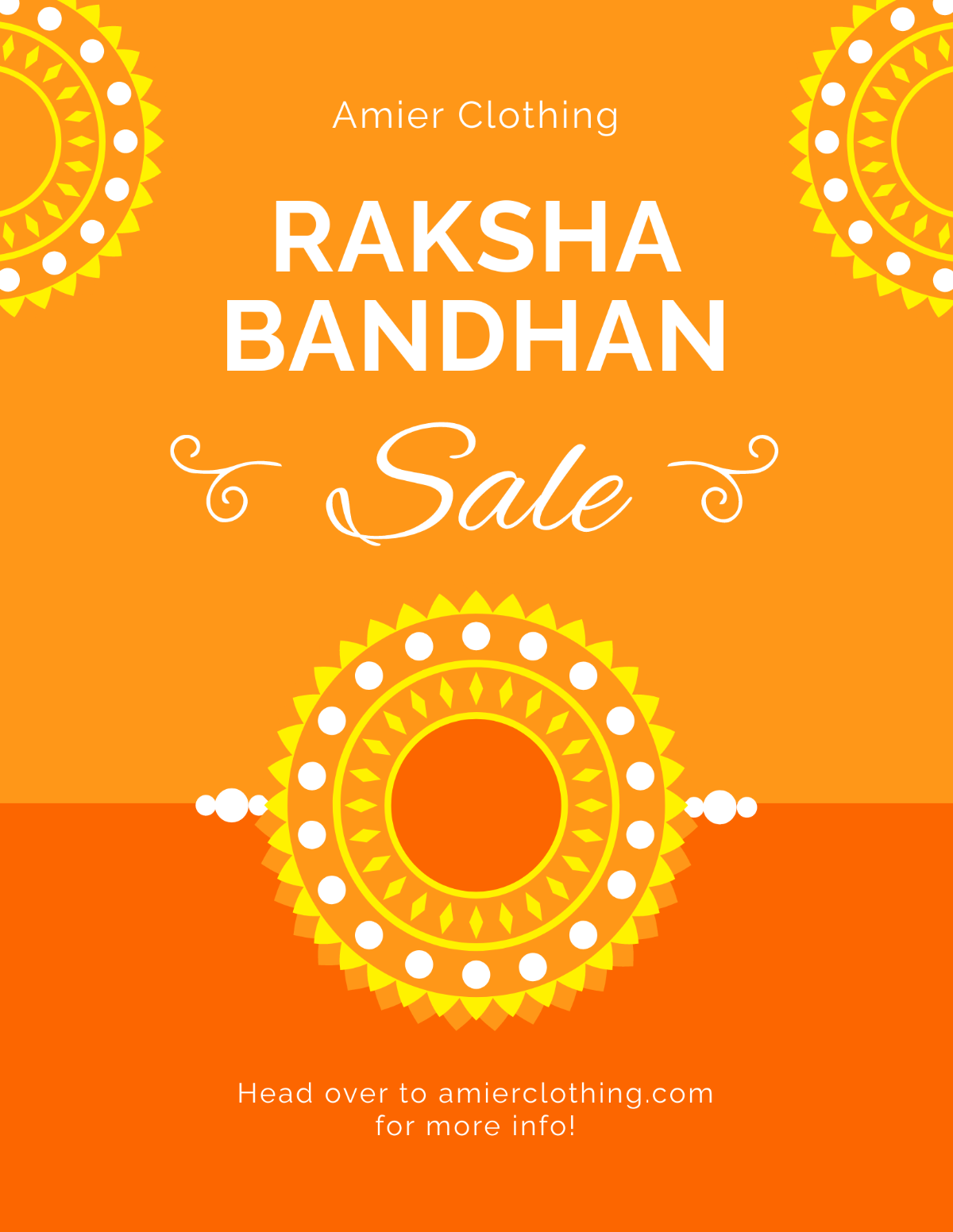 Raksha Bandhan Sale Flyer Template