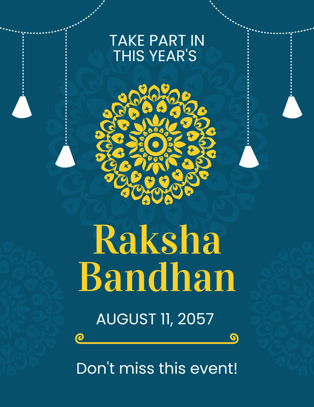 Simple Raksha Bandhan Flyer Template