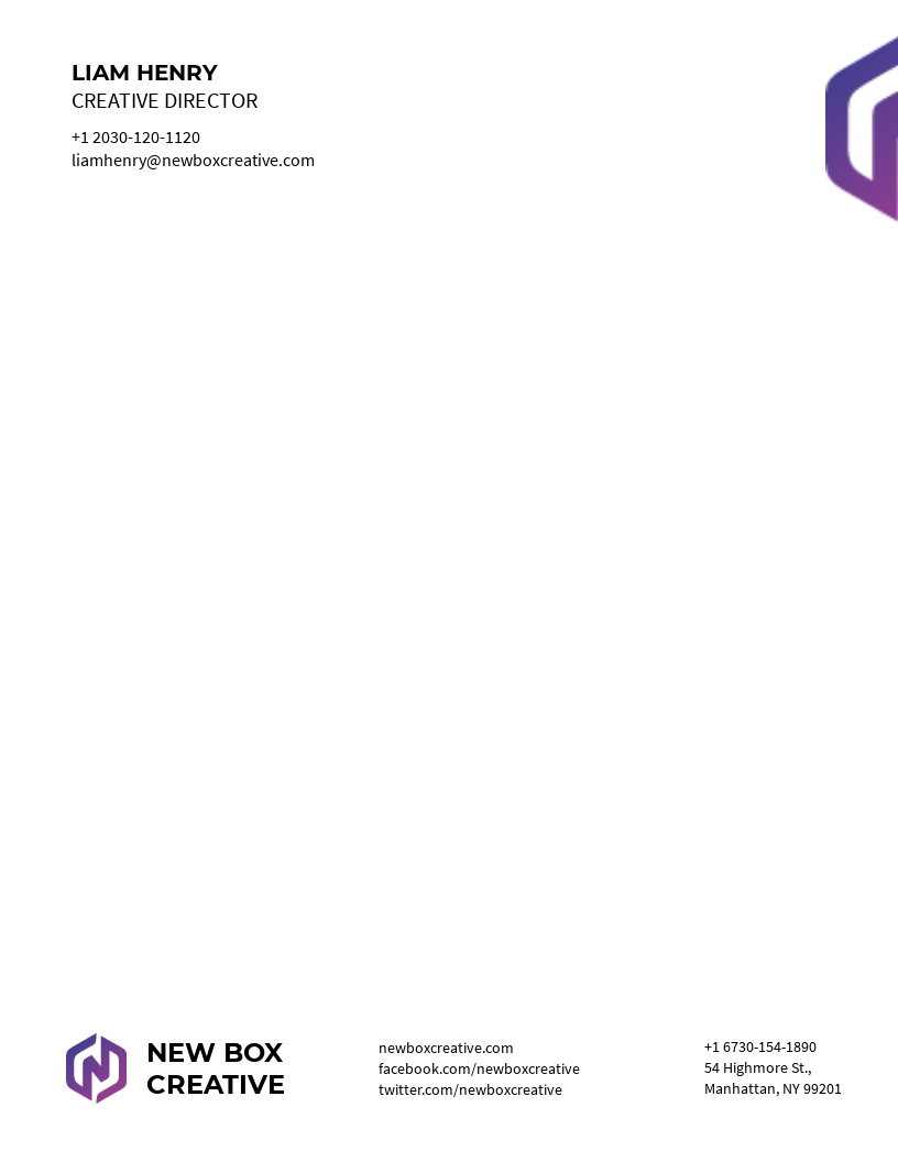 Executive Letterhead Template - Illustrator, InDesign, Word, Apple Pages, PSD, Publisher