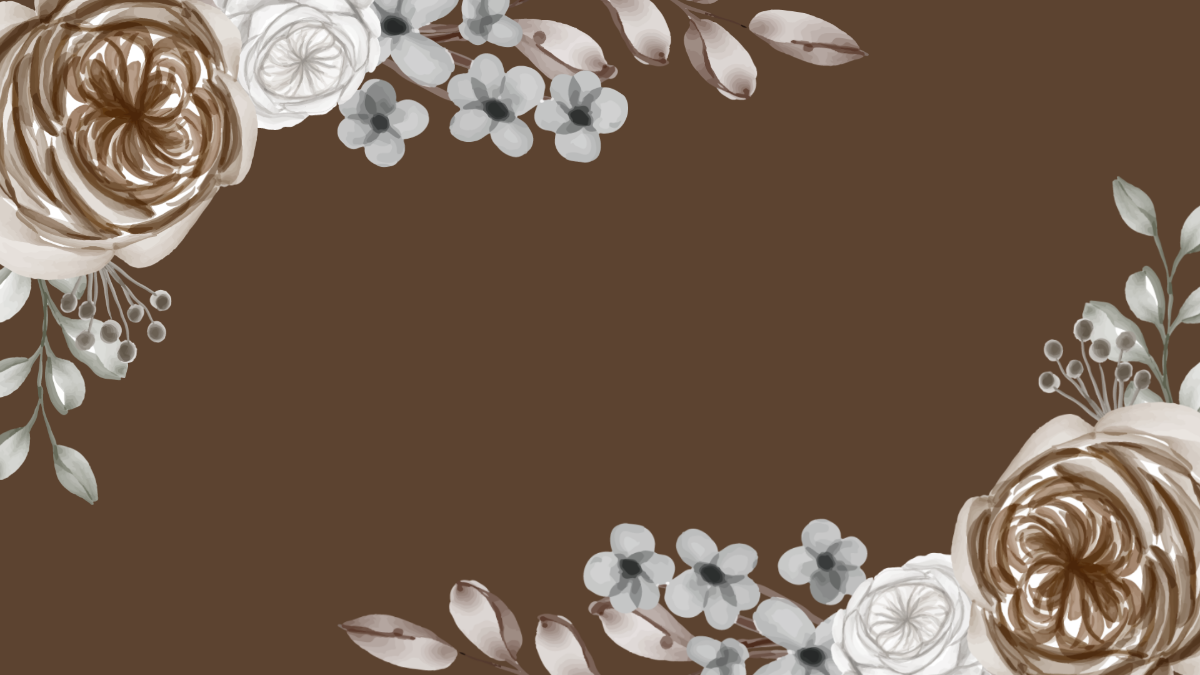 Rustic Wedding Floral Background Template